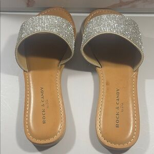 Rock & Candy Glittering Silver Sandals